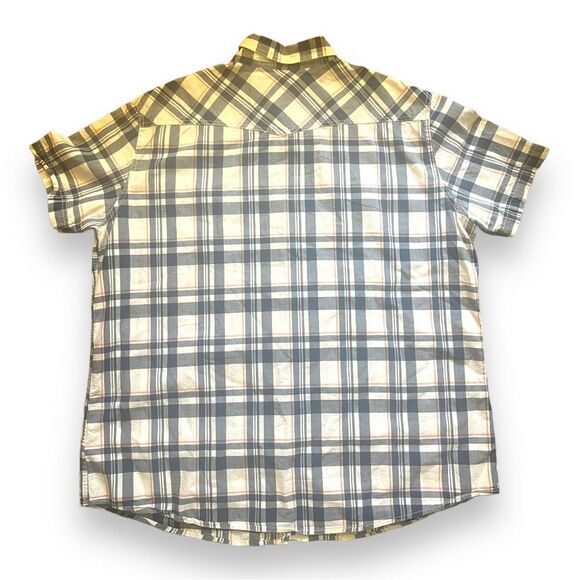 Mission Men’s Pearl Snap Short Sleeve Athletic Fit Button Down Size XXL Western - Picture 5 of 9